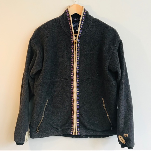 Alf Vintage Fleece Jacket In Brown 